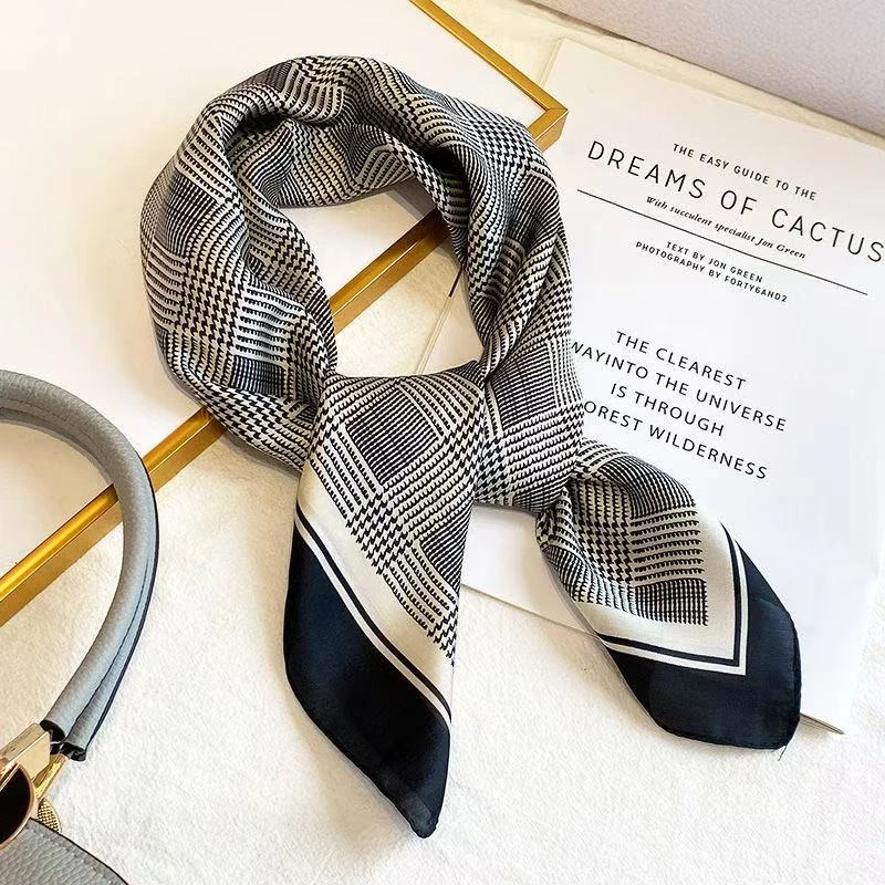 001-100韩版小丝巾丝滑简约气质方巾百搭围巾