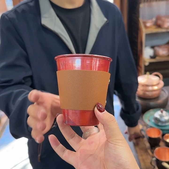 紫铜手工制作可乐杯