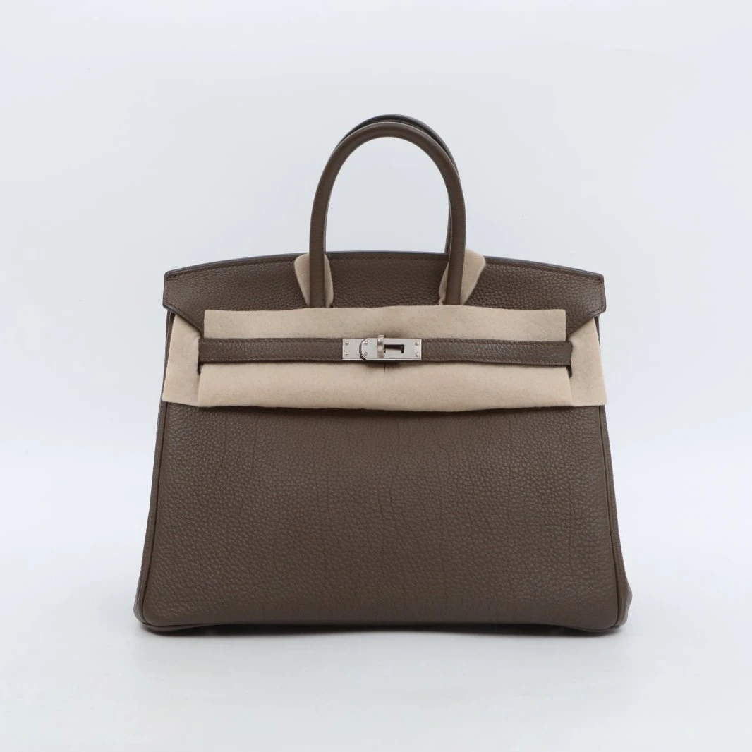 99新 Hermes/爱马仕 【双双】灰褐色 T刻 鼹鼠灰爱马仕 Birkin 25