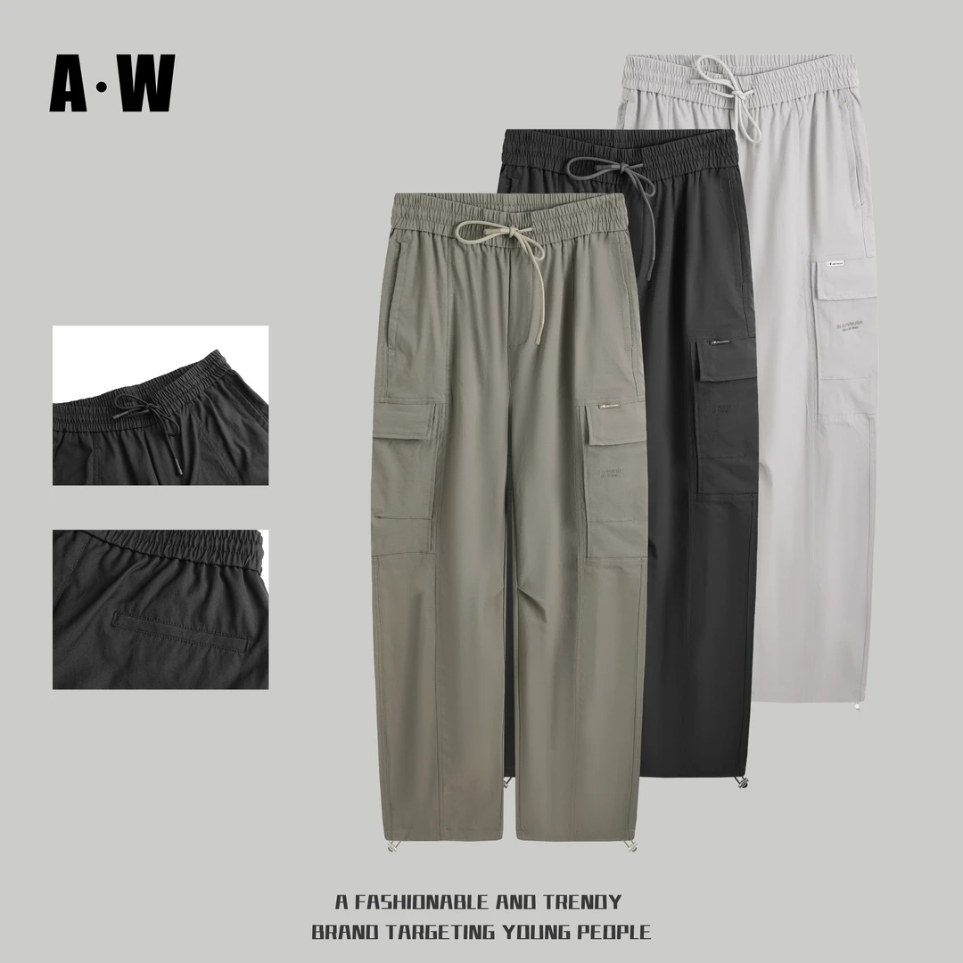 “AW”2025秋季迈巴赫水洗工装裤一裤两穿直筒休闲宽松长裤Z-6192