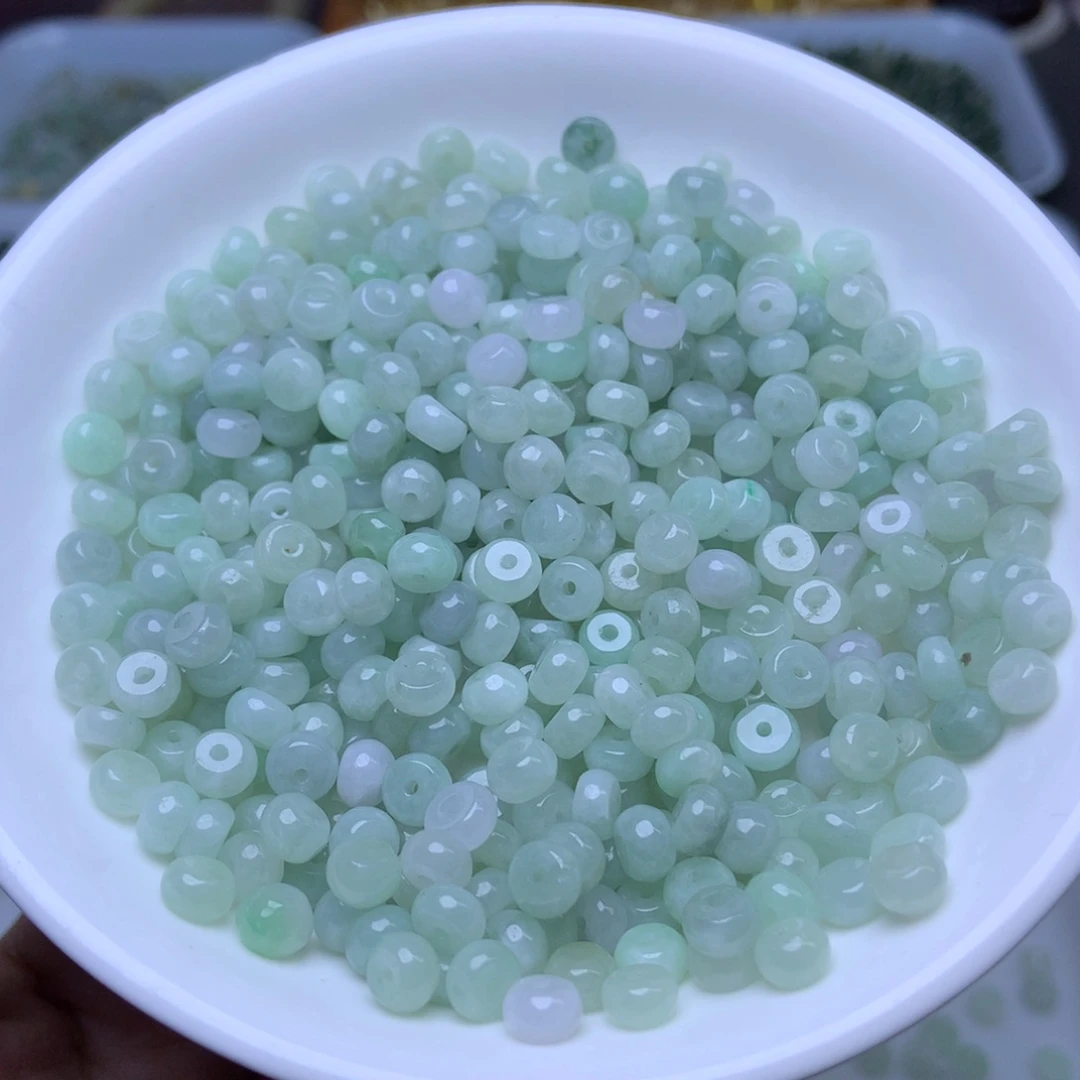 散珠翡翠卡3乘5.5冰果绿算盘50个