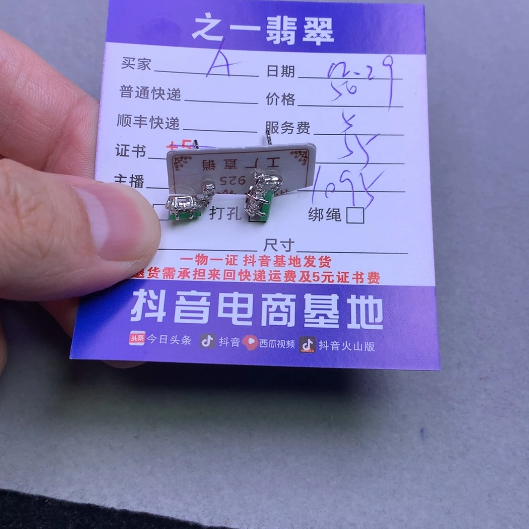 颈饰银S925镶嵌翡翠A*鳕