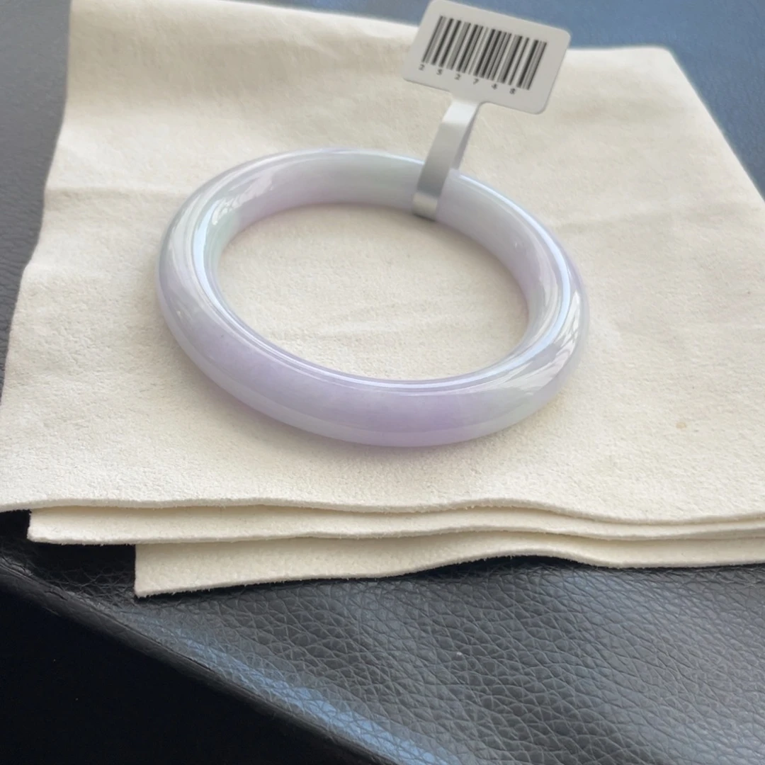 翡翠未镶嵌手镯纹裂56圆条