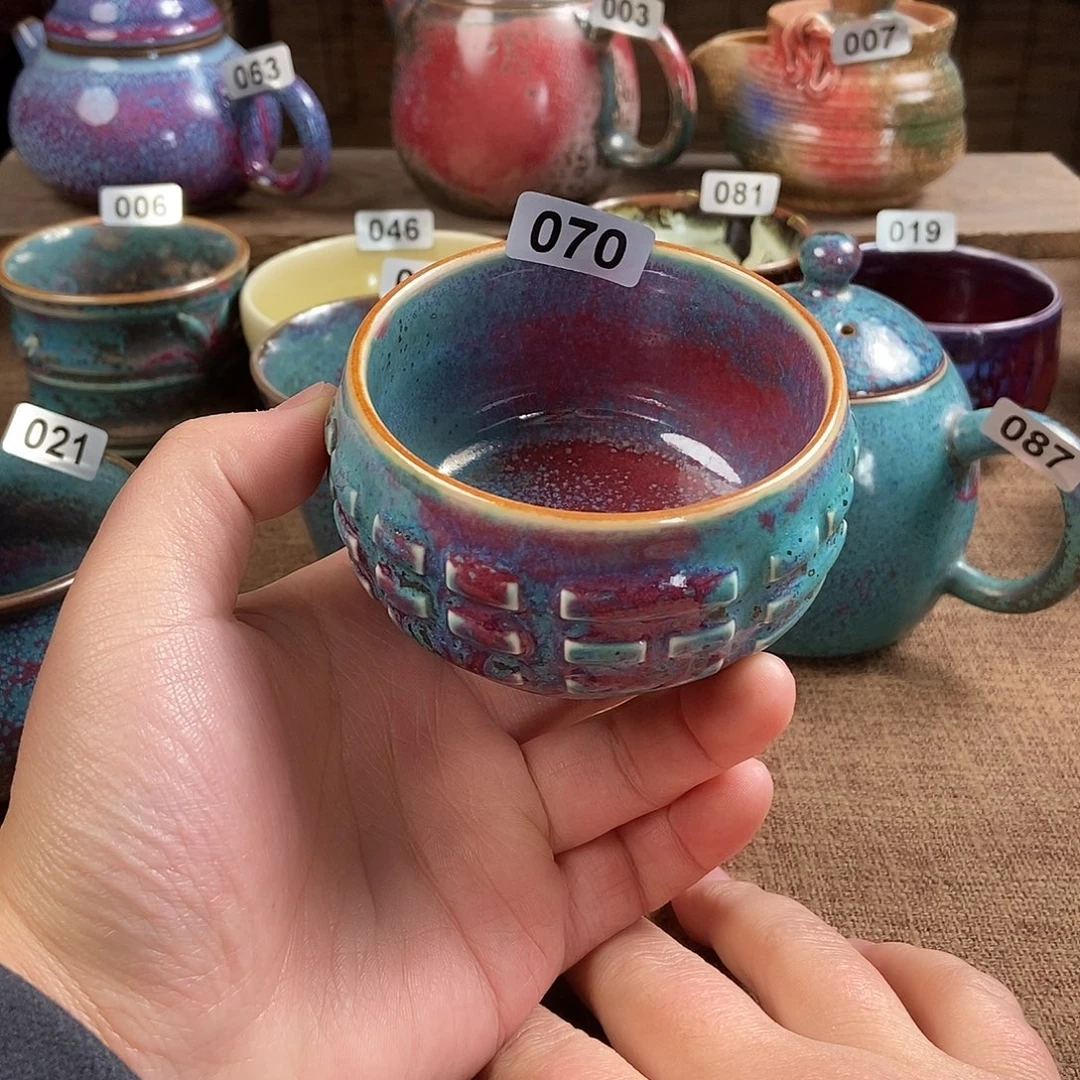 瓷片钧瓷茶壶茶具