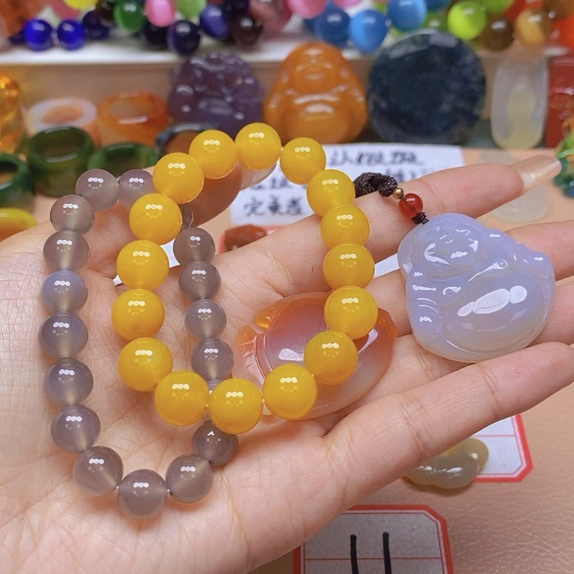 【闪购商品】玛瑙/玉髓颈饰未镶嵌木*啊
