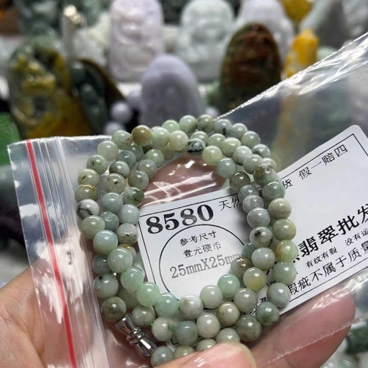 翡翠未镶嵌颈饰8580