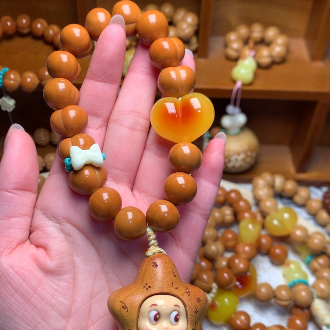 猴头核桃吊坠15玻璃底定制