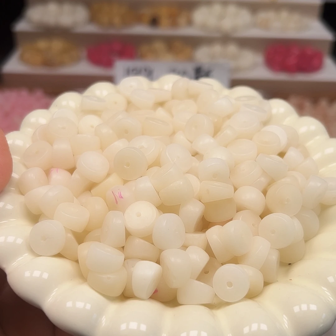 手串菩提根/象牙果微瑕卡11奶白大肠150颗