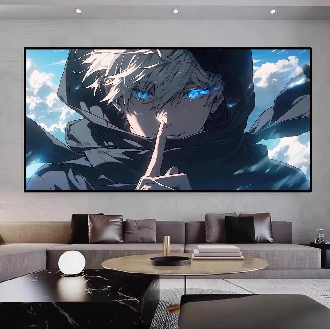 咒术回战五条悟挂画动漫海报二次元装饰画客厅帅气男生卧室床头画