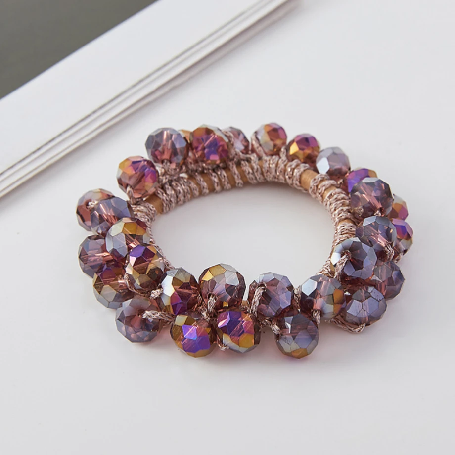 发圈轻奢简约个性水晶发绳手链两用气质高级时尚网红皮筋森系韩版