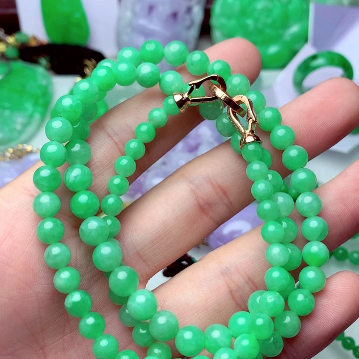 翡翠未镶嵌毛衣链