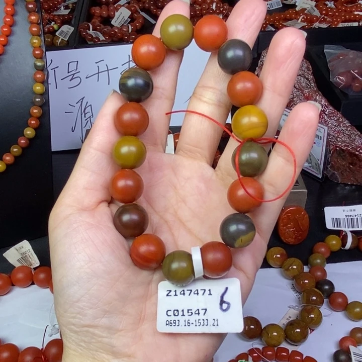 南红玛瑙未镶嵌手链13m