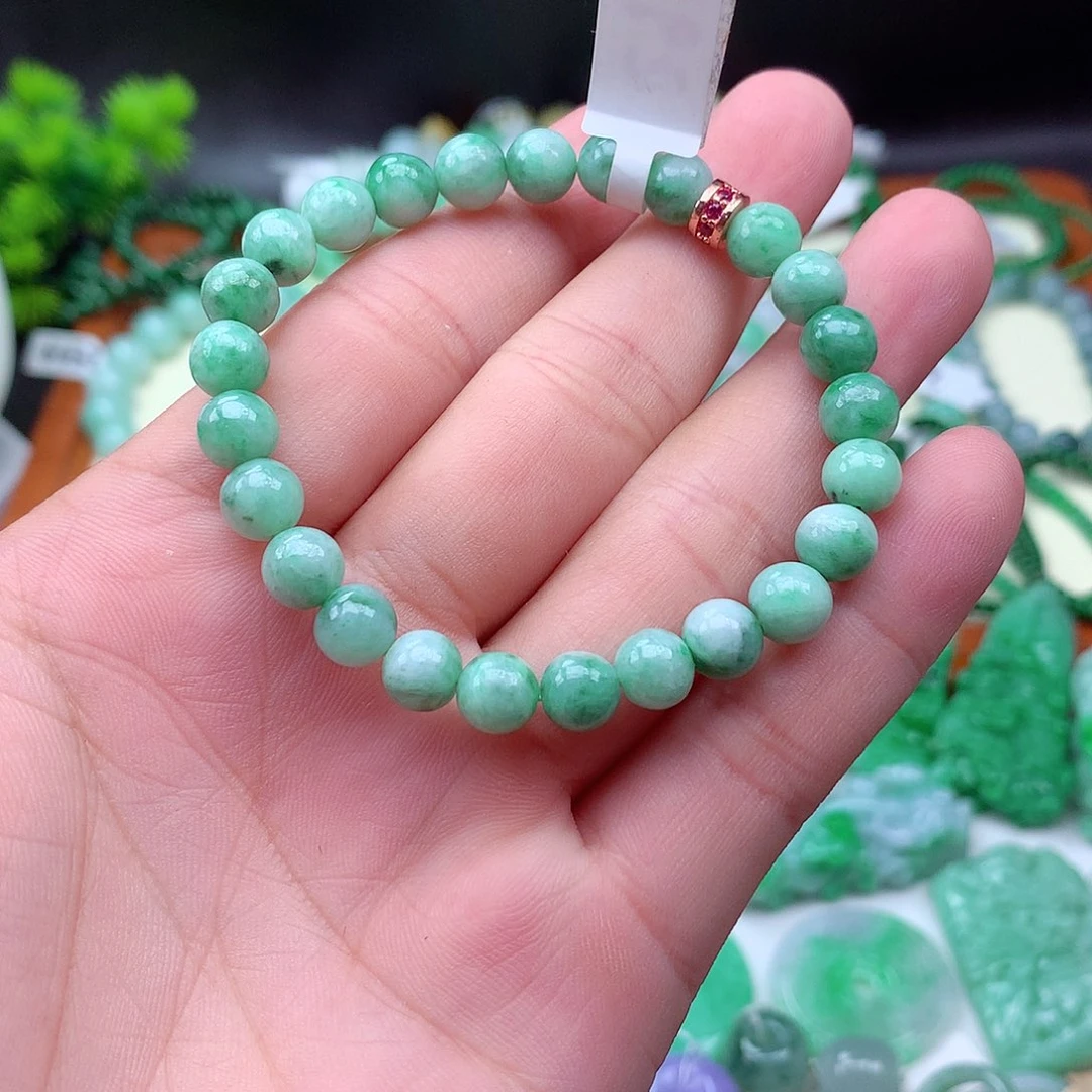 翡翠未镶嵌项链手串