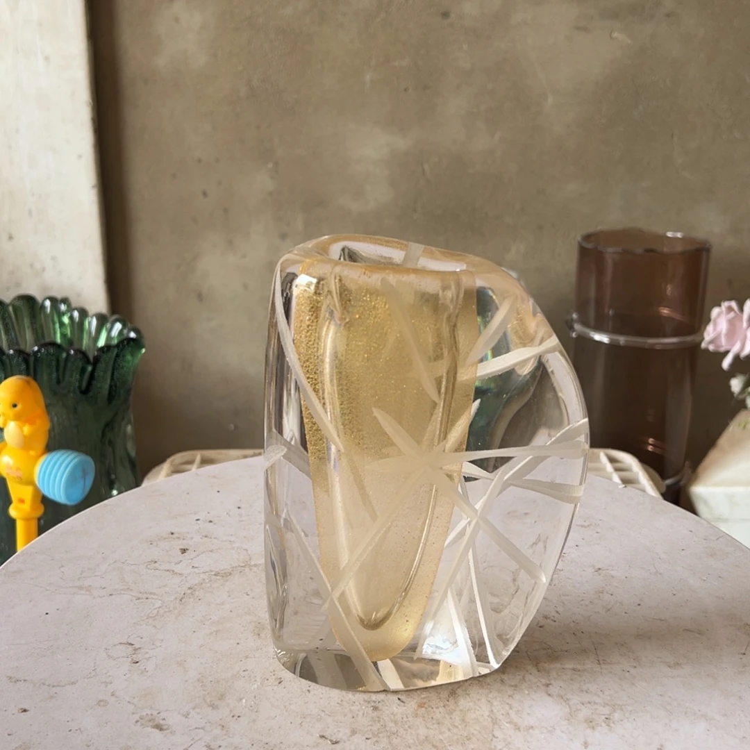 弘扬琉璃花器微瑕高度20