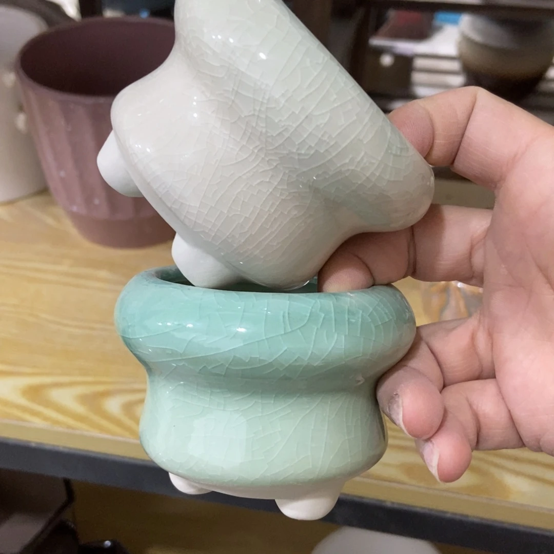 红陶高温陶瓷花盆