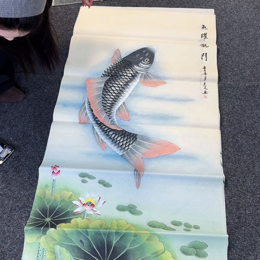 纯手绘国画作品好看四尺