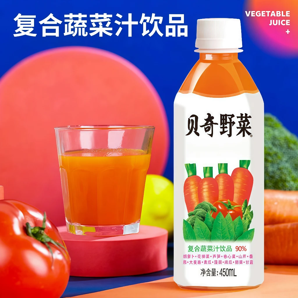 贝奇野菜汁混合12种蔬菜野菜汁胡萝卜汁饮料轻断食代餐果蔬汁饮品