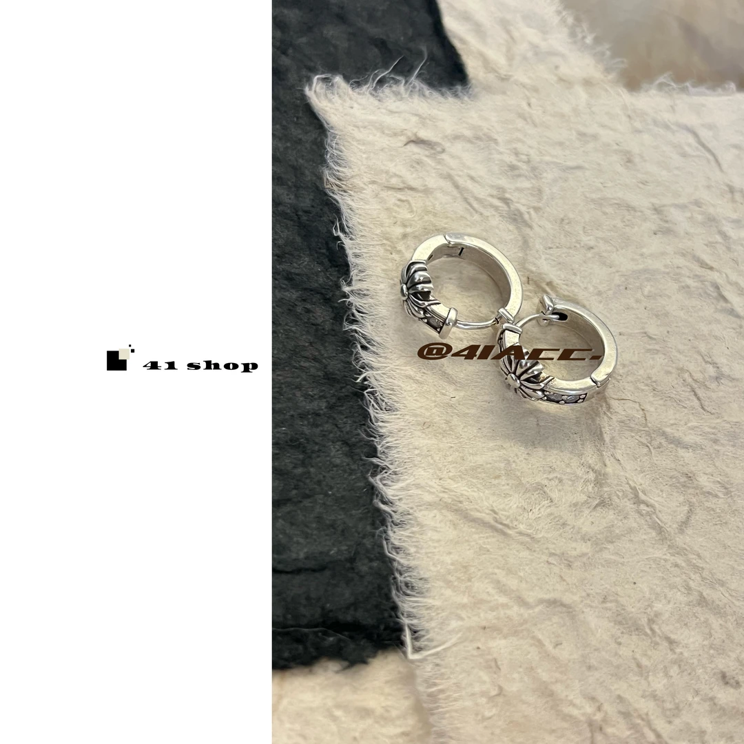 铜合金锆石耳饰 B无编号   克克锆石经典花花气质耳圈耳饰