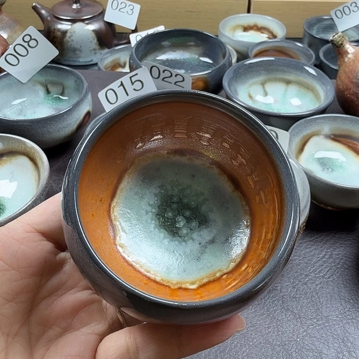 手工手作柴烧主人杯