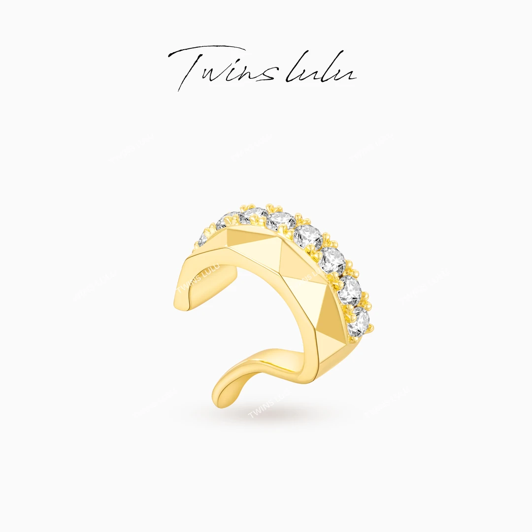 TWINS LULU 镀K金 精致百搭时尚气质几何双层耳骨夹TSL2936