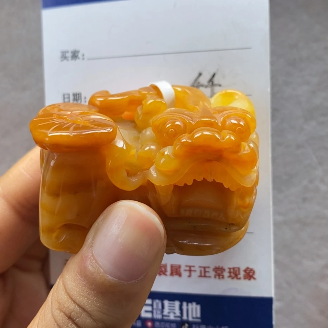 石英质玉（黄龙玉）未镶嵌颈饰