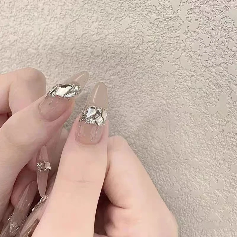 平底异形钻迷你小号美甲饰品粉色裸色指甲装饰