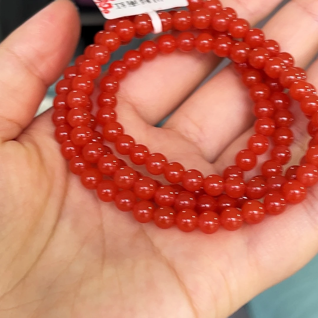 未镶嵌南红玛瑙珠宝奇石川料5.5mm