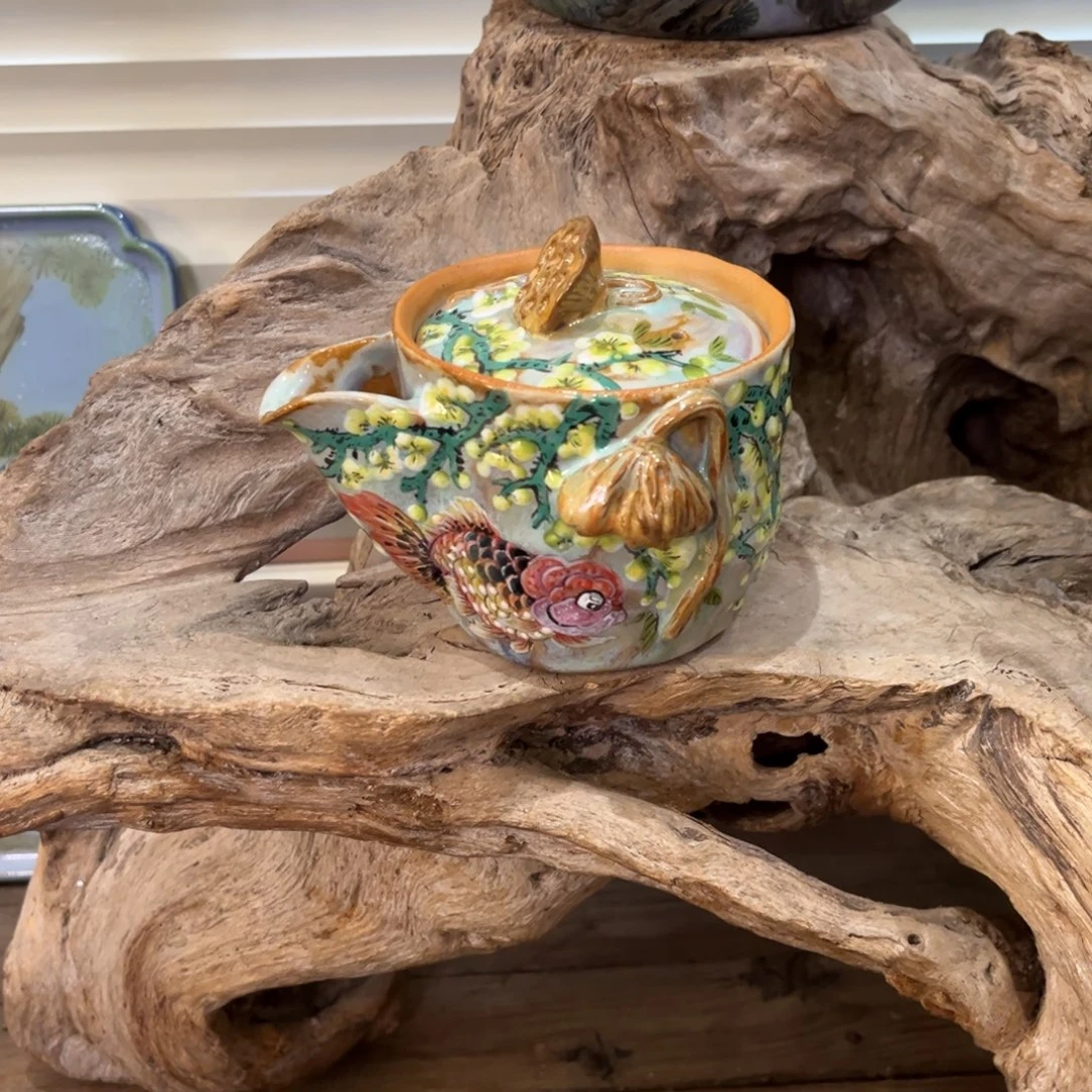 柴烧手工手绘陶瓷