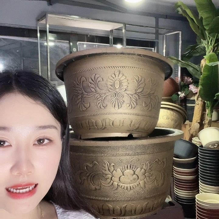 圆形70花盆2个有孔