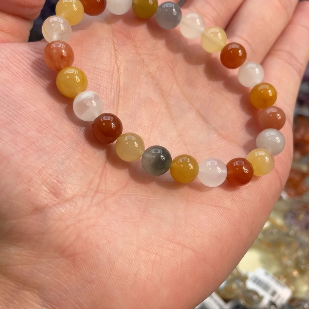 手串未镶嵌水晶彩兔毛8