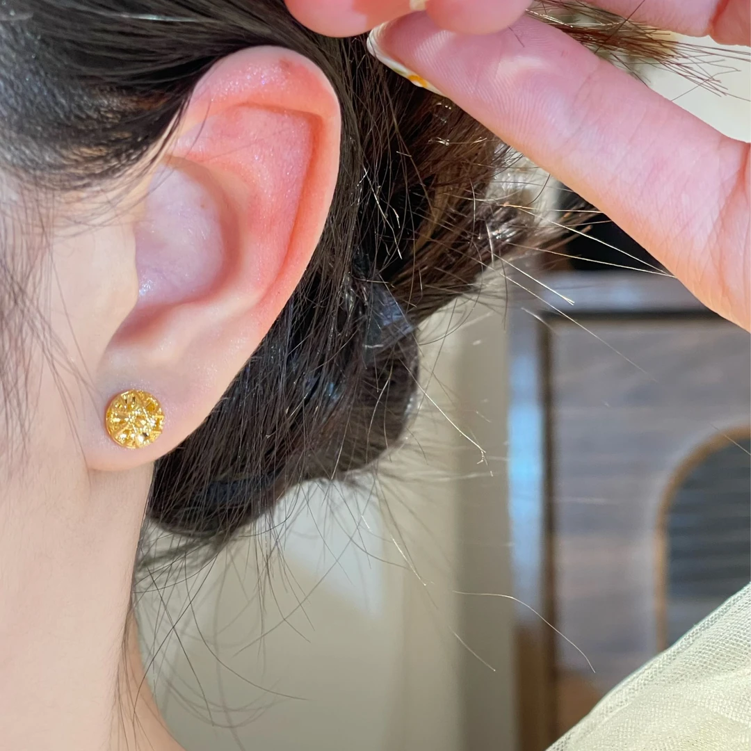 法式编制镂空经典耳钉轻奢气质时尚精致素款耳饰R2328