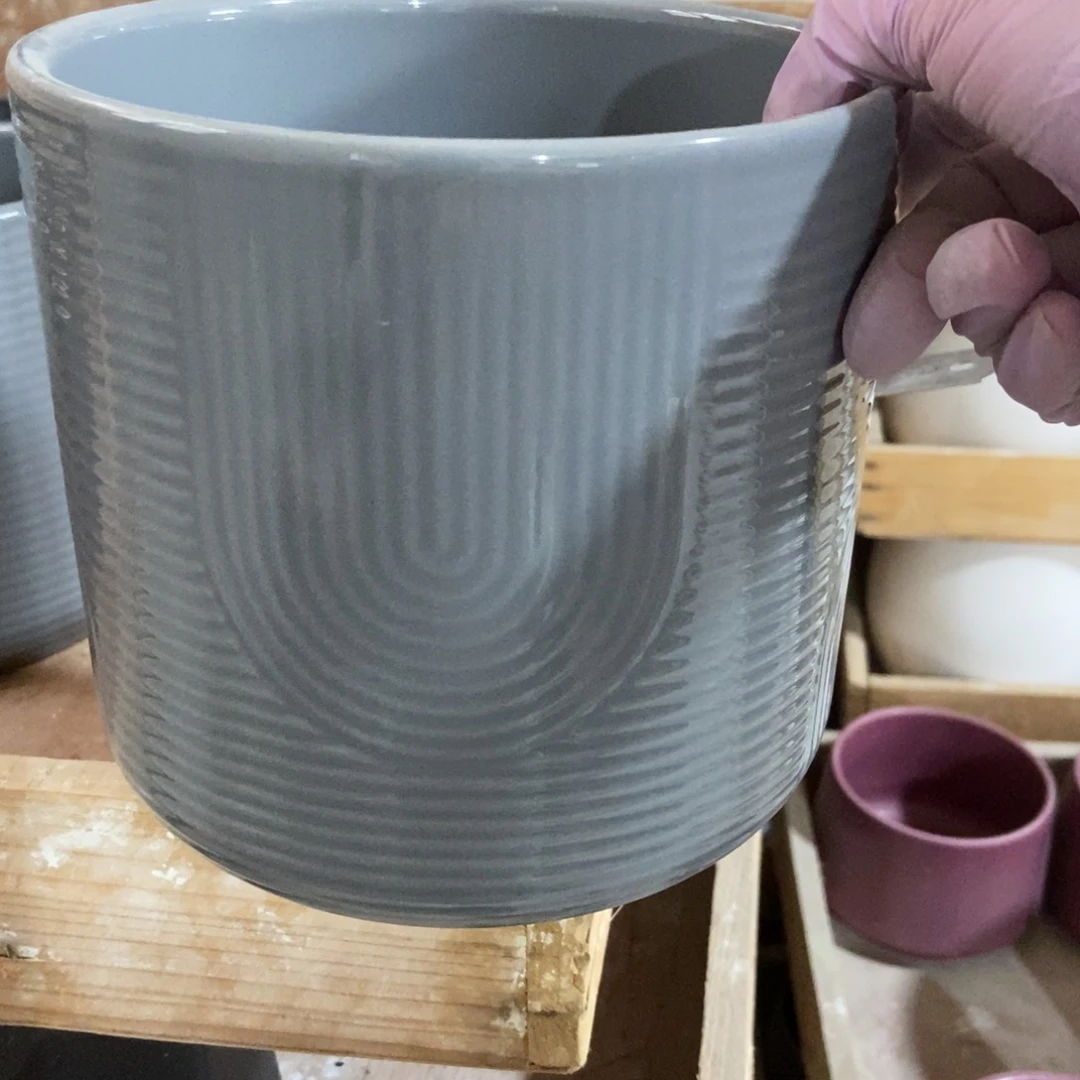 红陶高温陶瓷花盆