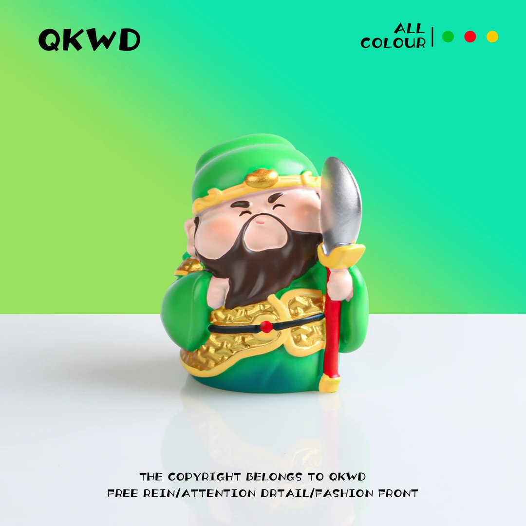 财神爷关公摆件关二爷工位桌面屏幕可爱摆件装饰创意解压生日礼物