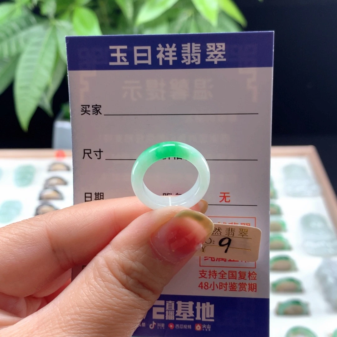 翡翠戒指未镶嵌9圈