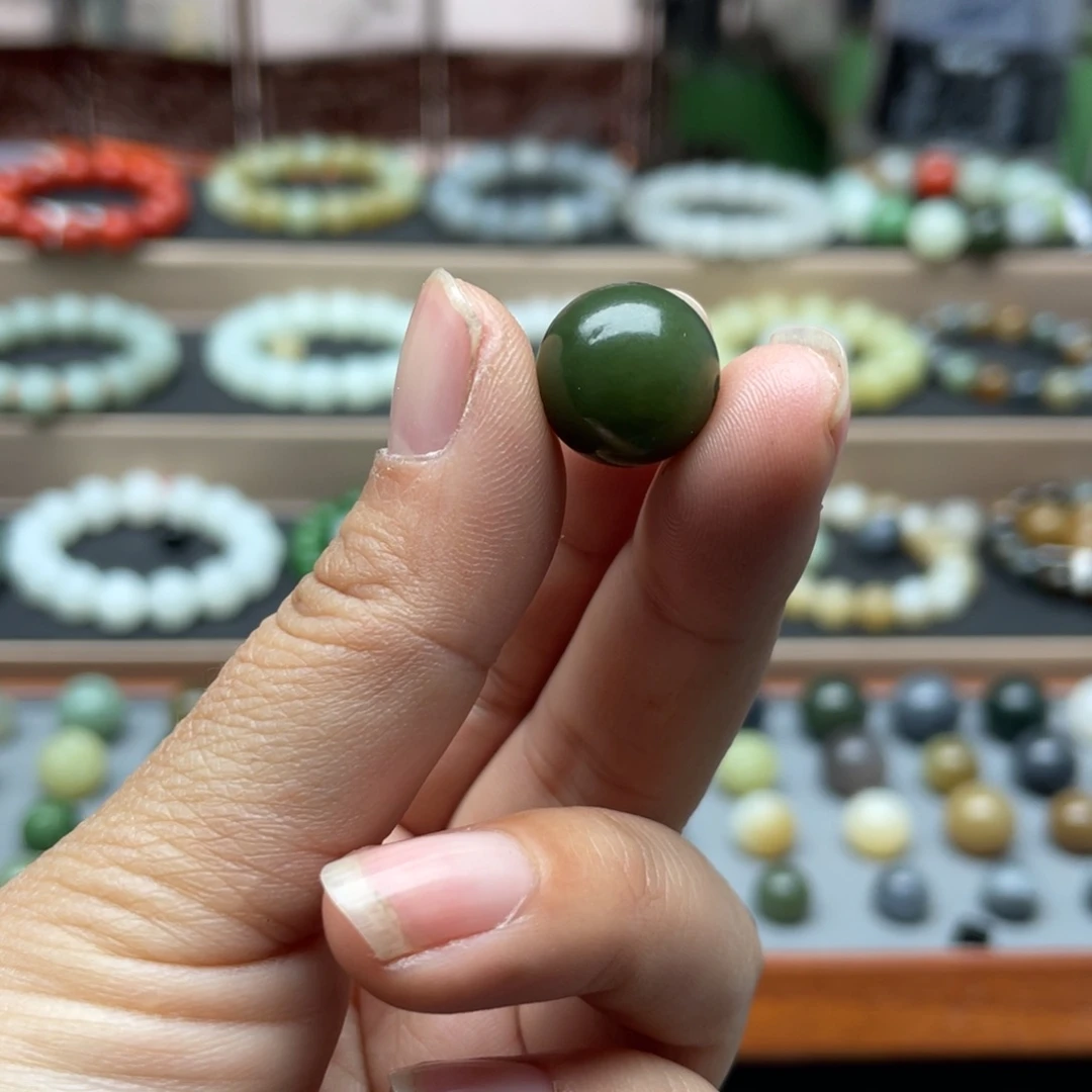 和田玉单珠14未镶嵌