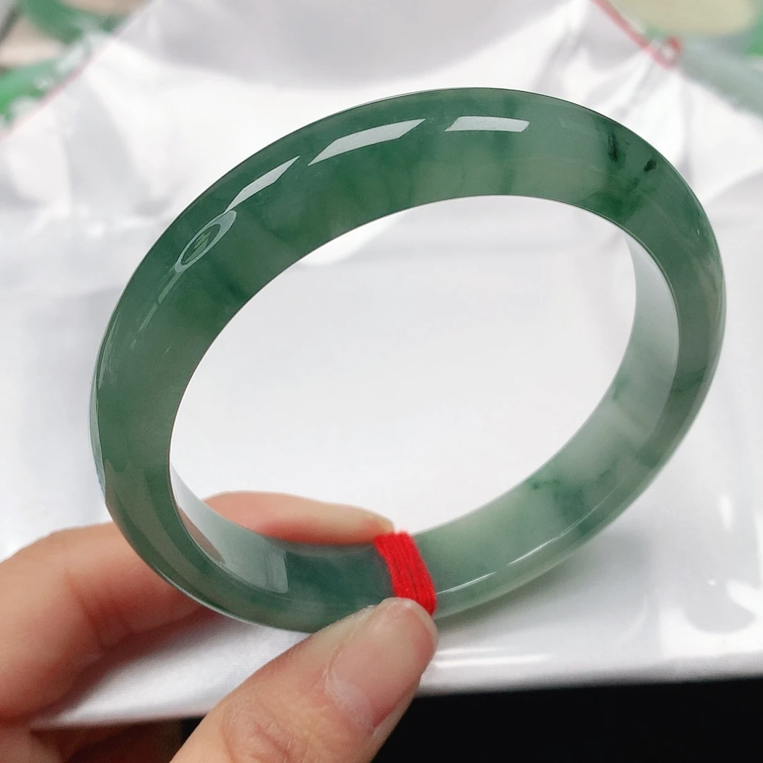 翡翠手镯未镶嵌天然翡翠手镯56