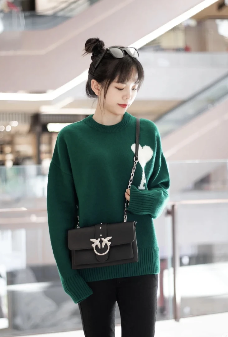 未使用 maje 全新未使用/XS*1/AMI绿色大爱心毛衣/09021