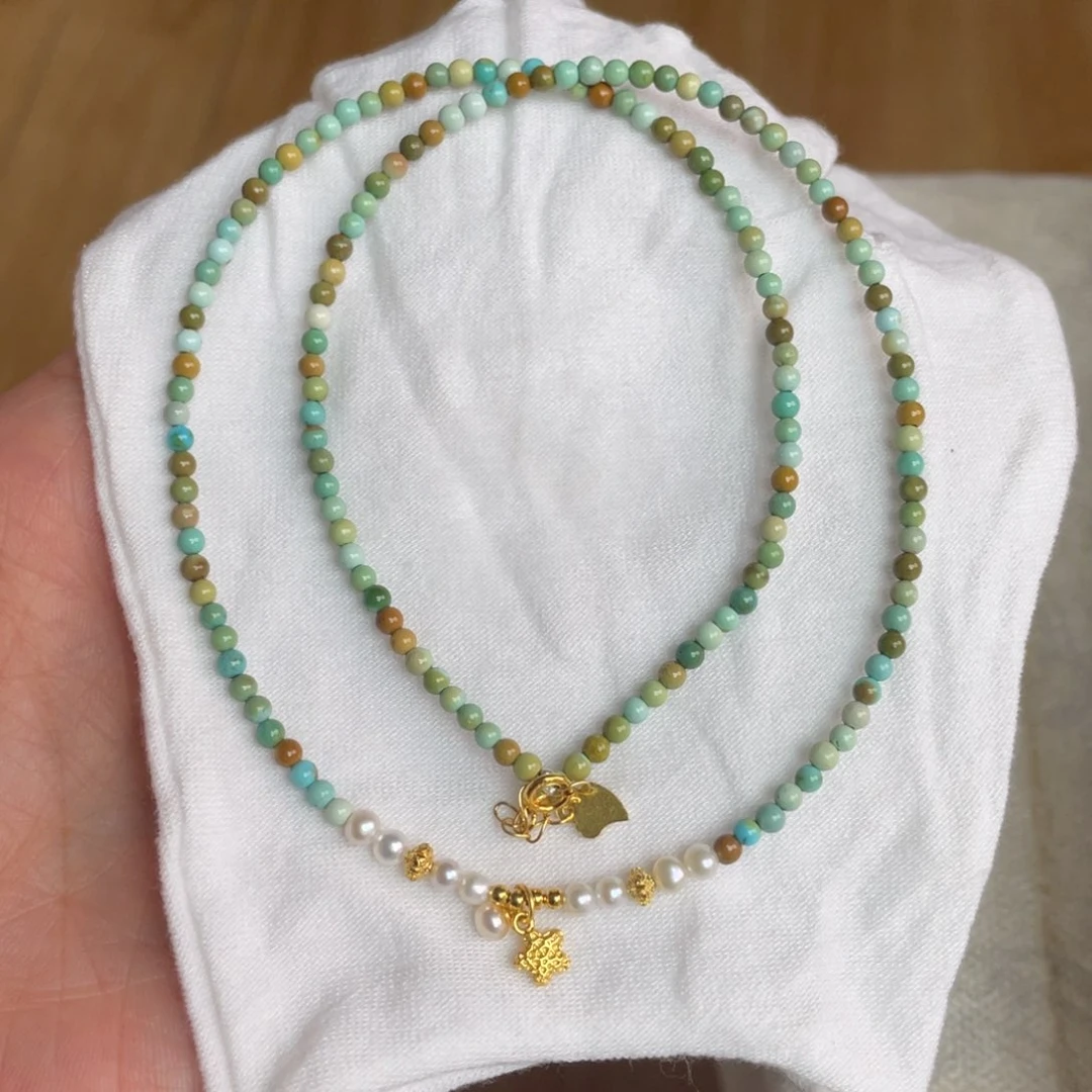 绿松石银S925镶嵌颈饰