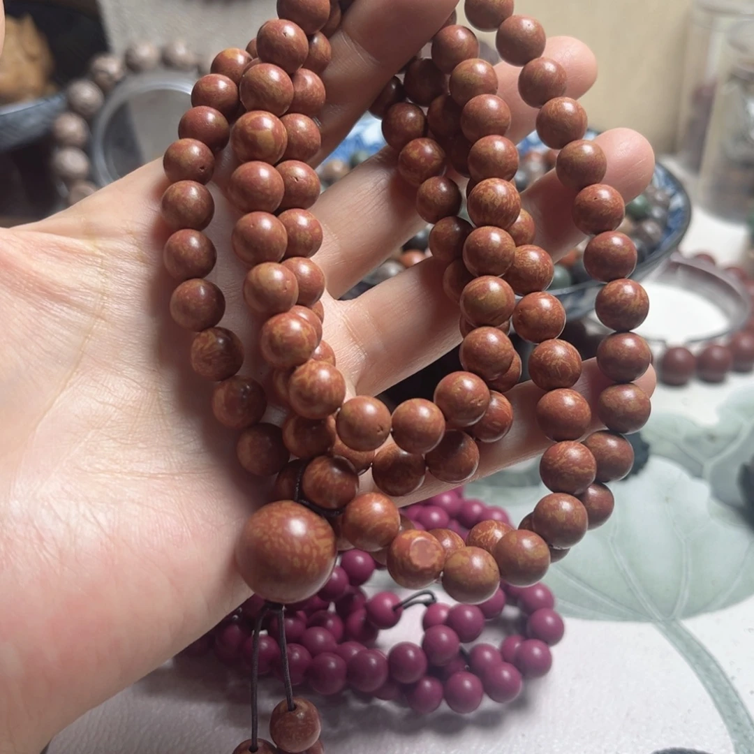 泥塑朱雀0.8的108子脖挂