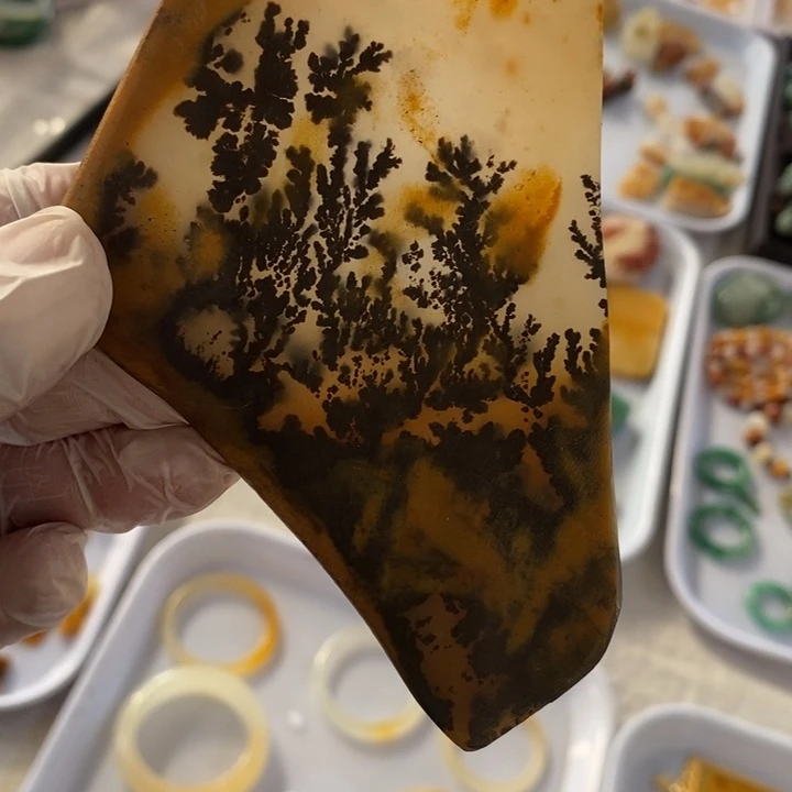 石英质玉（黄龙玉）未镶嵌颈饰