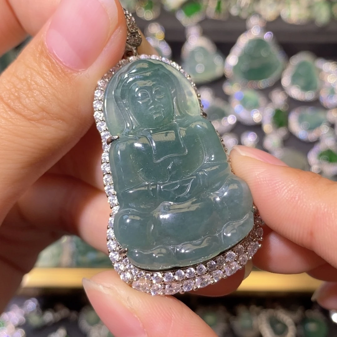 翡翠未镶嵌颈饰天然