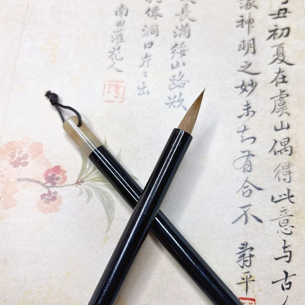 牛角顶狼毫小楷毛笔小楷小行书瘦金体书法专用抄经国画工笔勾线等