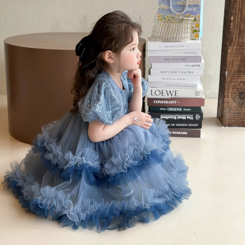 公主裙女童夏季连衣裙2025新款独特绝美高级感儿童女宝生日礼服裙