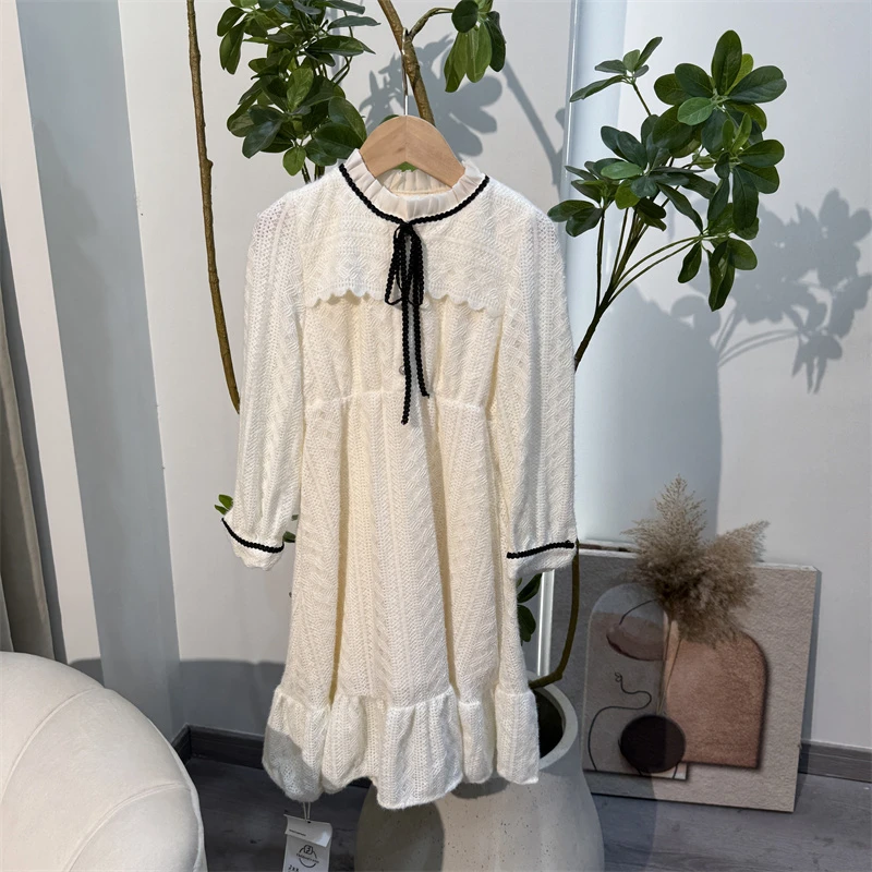 1013【J】女童时尚休闲加绒长袖连衣裙-888767