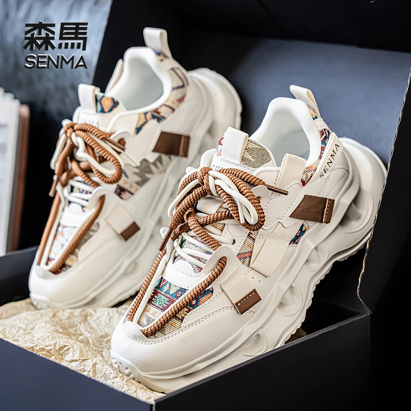 【琥珀流光风】森马冬季女鞋厚底增高情侣鞋子女ins潮牌百搭老爹鞋