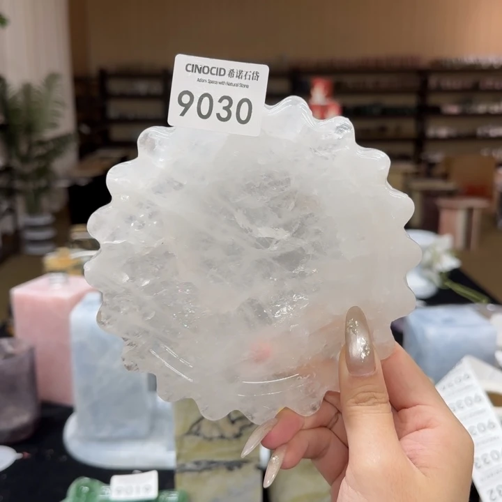 白水晶太阳花盘9030