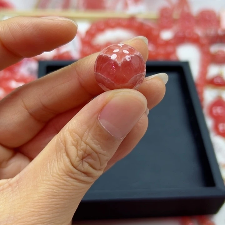 菱锰矿（红纹石）未镶嵌手串吊坠