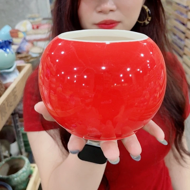 有孔，凑10元包邮陶瓷花盆发货！