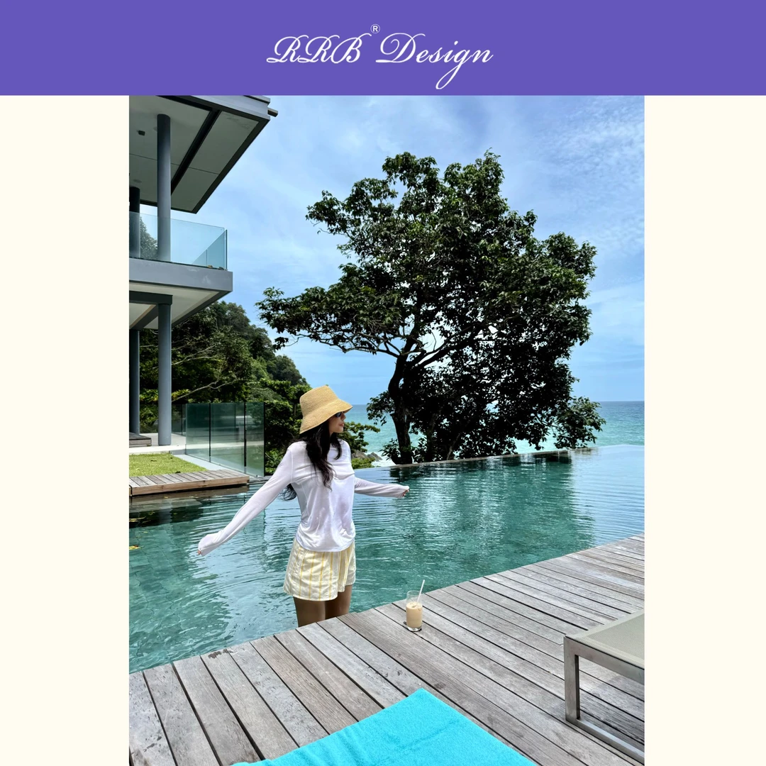 RRB Design「面膜T」宽松显瘦圆领纯色长袖T恤休闲百搭套头罩衫