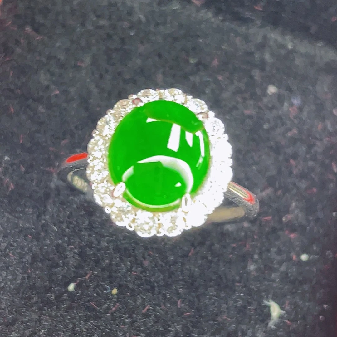 翡翠吊坠(不含链)银S925镶嵌